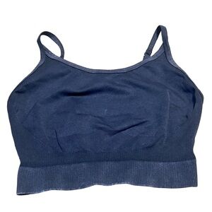 Gymshark Seamless Strappy Sports Bra Tank Black | Cut Tag | Very Stretchy Fit